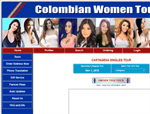 Tablet Screenshot of colombian-women-tours.com
